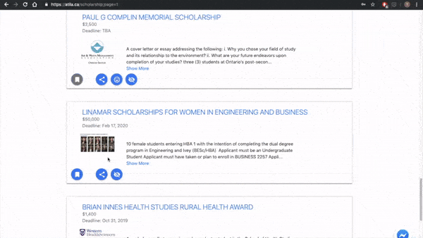 Get Notified when Scholarships are Due